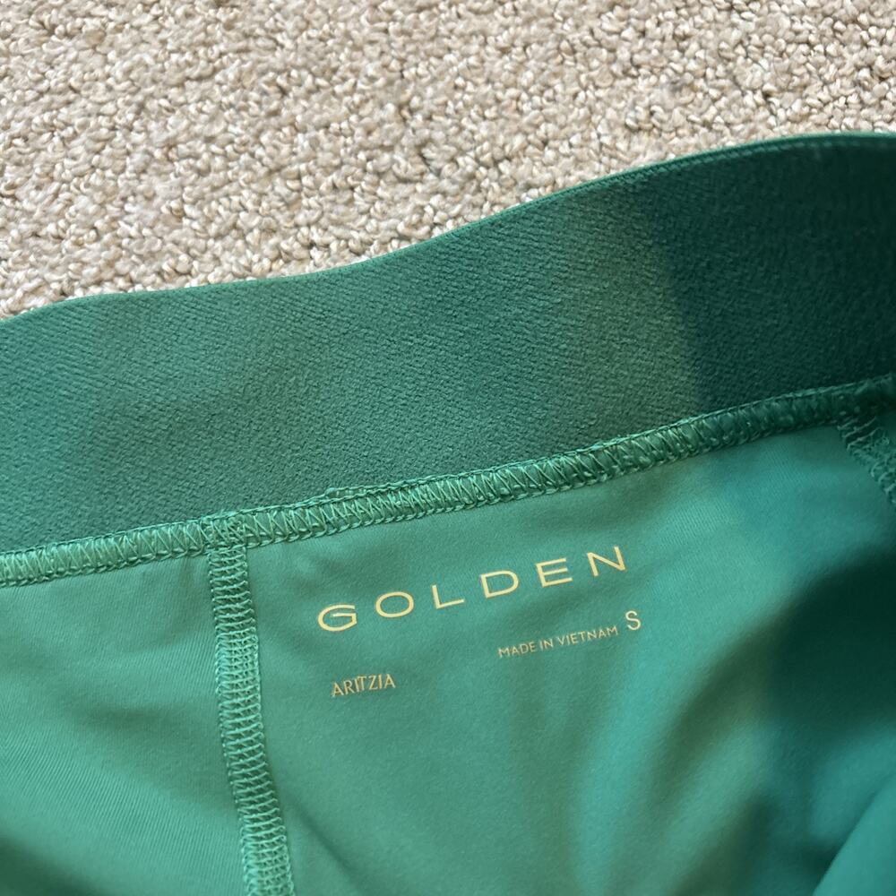 Aritzia Golden Pleated Pull-On Skort w/ Pockets Green Women’s Sz S Tennis Skirt - Picture 2 of 9